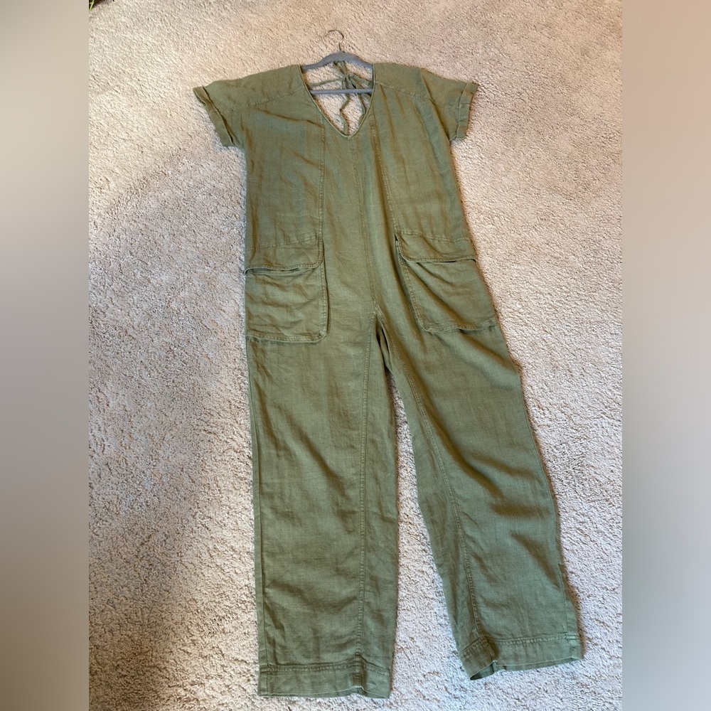 Free People Olive Jumpsuit